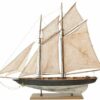 Aubaho Modellboot Modellschiff Segelyacht Yacht Holz Schiff Boot Segelschiff 85cm kein Bausatz