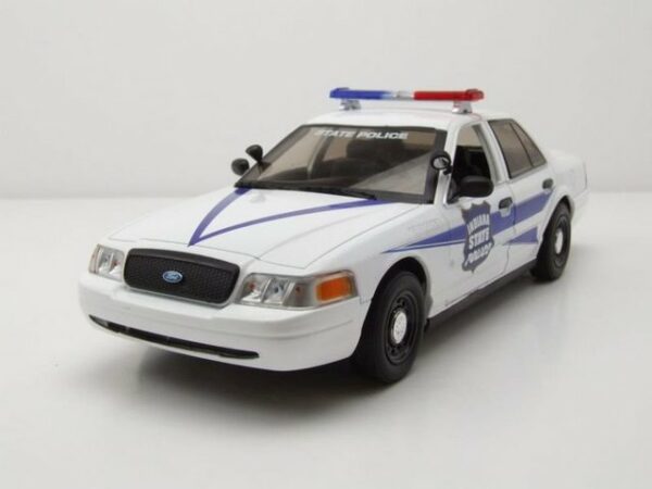 GREENLIGHT collectibles Modellauto Ford Crown Victoria Interceptor Indiana State Police 2008 weiß Modella
