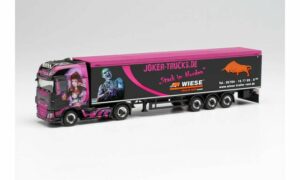 Herpa Modellauto Herpa 313674 DAF XF SSC Schubboden-Sattelzug Joker