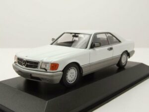 Maxichamps Modellauto Mercedes 560 SEC C126 1986 weiß Modellauto 1:43 Maxichamps