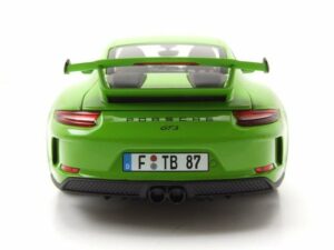 Minichamps Modellauto Porsche 911 (991) GT3 2018 gelbgrün Modellauto 1:18 Minichamps