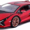 Bburago Modellauto Lamborghini Sian FKP 37 (rot)