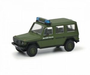 Schuco Modellauto 452666600 Schuco Wolf gl. matt grün MP Militär Polizei 1:87