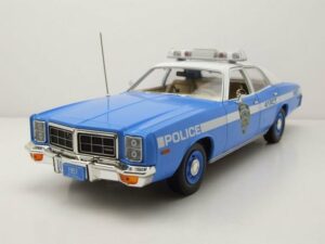 GREENLIGHT collectibles Modellauto Dodge Monaco NYPD New York Police 1978 blau weiß Modellauto 1:18 Green