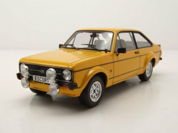 Whitebox Modellauto Ford Escort 1600 Sport 1977 gelb Modellauto 1:24 Whitebox