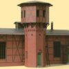 Auhagen Modelleisenbahn-Gebäude Lokschuppen mit Wasserturm