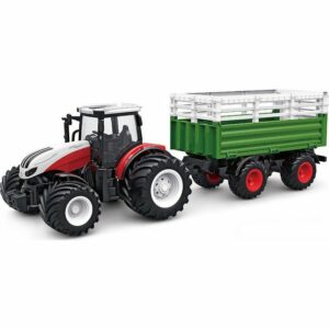 Amewi Modellauto RC Traktor mit Viehtransporter