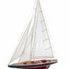 Aubaho Modellboot Modellschiff Segelyacht Yacht Holz Schiff Boot Segelboot Maritim kein Bausatz