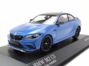 Minichamps Modellauto BMW M2 CS 2020 blau mit schwarzen Felgen Modellauto 1:43 Minichamps