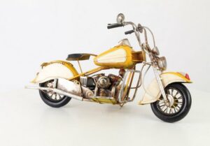 Modellauto Motorrad Chopper Modell Retro Vintage Blech Länge 58