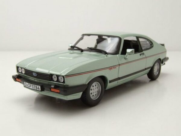 Bburago Modellauto Ford Capri 2.8 Injektion MK II 1982 grün metallic Modellauto 1:24