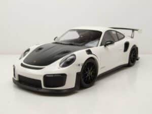 Minichamps Modellauto Porsche 911 (991.2) GT2 RS 2018 weiß mit schwarzen magnesium Felgen