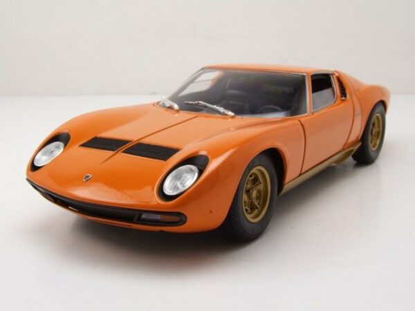 Welly Modellauto Lamborghini Miura P400 1971 orange Modellauto 1:18 Welly