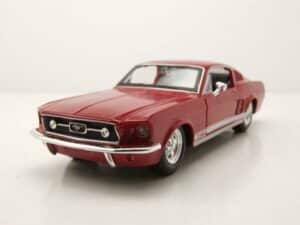 Maisto® Modellauto Ford Mustang GT 1967 rot Modellauto 1:24 Maisto