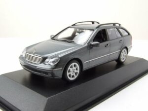 Maxichamps Modellauto Mercedes C-Klasse T-Modell S203 Kombi 2001 grau metallic Modellauto