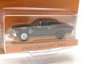 GREENLIGHT collectibles Modellauto Chevrolet Nova Police 1969 schwarz grau Hunter Modellauto 1:64 Greenli