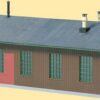 Auhagen Modelleisenbahn-Gebäude Lokschuppen zweiständig