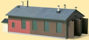 Auhagen Modelleisenbahn-Gebäude Lokschuppen zweiständig