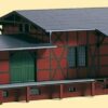 Auhagen Modelleisenbahn-Gebäude Güterschuppen mit Erweiterungsanbau