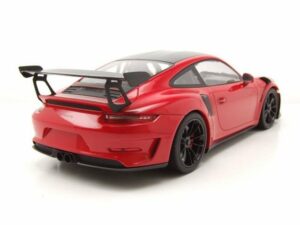 Minichamps Modellauto Porsche 911 GT3 RS (991.2) Weissach Package 2019 rot mit schwarzen