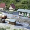 Auhagen Modelleisenbahn-Set Auhagen 14451 N Güterschuppen mit Ladestraße