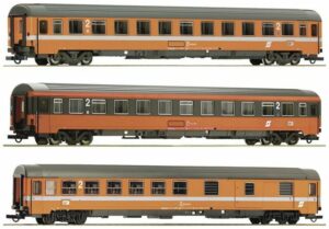 Roco Modellauto Roco 74043 H0 3er-Set 1: EC 60 „Maria Theresia“ der ÖBB Zwei 2.Klasse