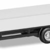 Herpa 076920 LKW Tieflader Tandem Anhänger weiß