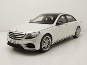 Norev Modellauto Mercedes S-Klasse AMG 2018 weiß metallic Modellauto 1:18 Norev