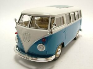 Welly Modellauto VW Classical Bus T1 1962 blau weiß Modellauto 1:24 Welly