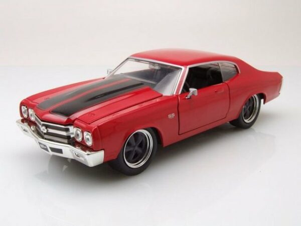 JADA Modellauto Chevrolet Chevelle 1970 rot Dom Fast & Furious Modellauto 1:24 Jada