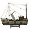 Aubaho Modellboot Kutter Fischerboot Fischkutter Schiffsmodell Holzschiff Schiff 30cm kein Bausatz