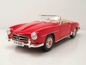 Maisto® Modellauto Mercedes 190 SL Cabrio (W121 BII) 1955 rot Modellauto 1:18 Maisto