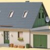 Auhagen Modelleisenbahn-Gebäude Einfamilienhaus mit Garage