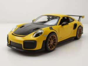 Maisto® Modellauto Porsche 911 GT2 RS gelb schwarz Modellauto 1:24 Maisto