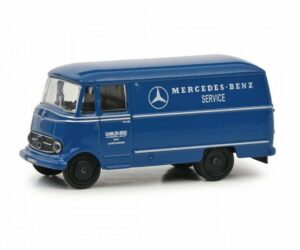 Schuco Modellauto Schuco 452661500 MB L319 Kasten blau 1:87