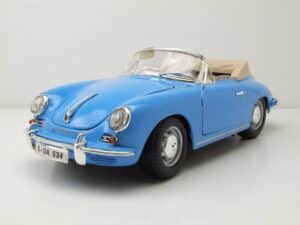 Bburago Modellauto Porsche 356 B Cabrio 1961 blau Modellauto 1:18 Bburago