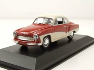 Maxichamps Modellauto Wartburg A 311 Coupe 1958 rot weiß Modellauto 1:43 Maxichamps