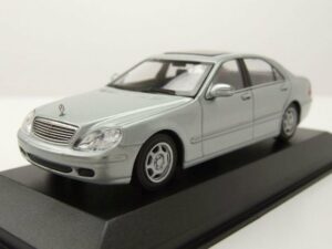 Maxichamps Modellauto Mercedes S-Klasse W220 1998 silber Modellauto 1:43 Maxichamps