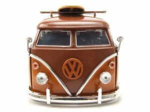 JADA Modellauto VW T1 Samba Bus 1962 braun Toy Story mit Woody Figur Modellauto 1:24