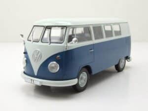 Whitebox Modellauto VW T1 Bus 1960 blau weiß Modellauto 1:24 Whitebox