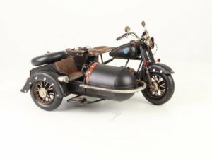 Modellauto Deko Motorrad mit Beiwagen Modell Retro Vintage 32