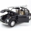 Welly Modellauto VW Käfer 1969 schwarz mit Surfbrett Modellauto 1:24 Welly