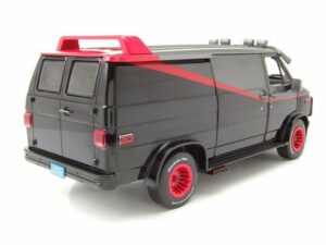 GREENLIGHT collectibles Modellauto GMC Vandura A-Team Van 1983 TV-Serienmodell grau schwarz Modellauto