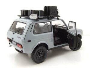 Solido Modellauto Lada Niva Vlada 1980 grau mit Dachgepäck Modellauto 1:18 Solido