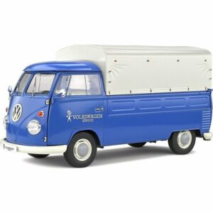 Modellauto VW T1 Pritsche/Plane blau 1:18