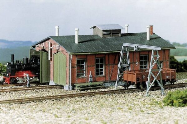 Auhagen Modelleisenbahn-Set Auhagen 11 355 H0 Lokschuppen