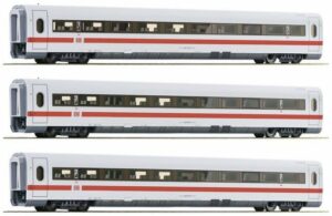 Roco Modellauto Roco 74031 H0 3er-Set Zwischenwagen ICE 1 Redesign 2005 der DB-AG 1.Kl