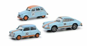 Schuco Modellauto 452671600 Schuco 3er Set: Vintage Racing Gulf 1:87