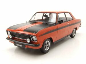 KK Scale Modellauto Opel Kadett B Sport 1973 rot schwarz Modellauto 1:18 KK Scale