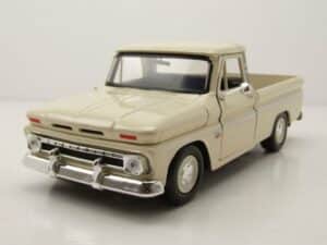 Motormax Modellauto Chevrolet C-10 Fleetside Pick Up 1966 beige Modellauto 1:24 Motormax